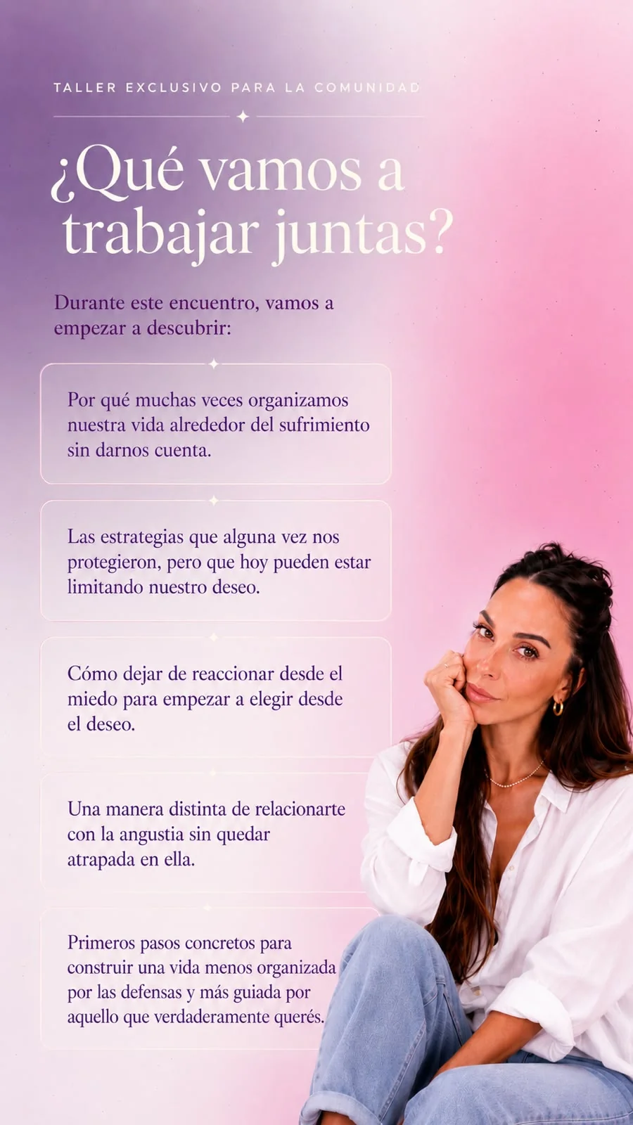 ¿Qué vamos a trabajar juntas?