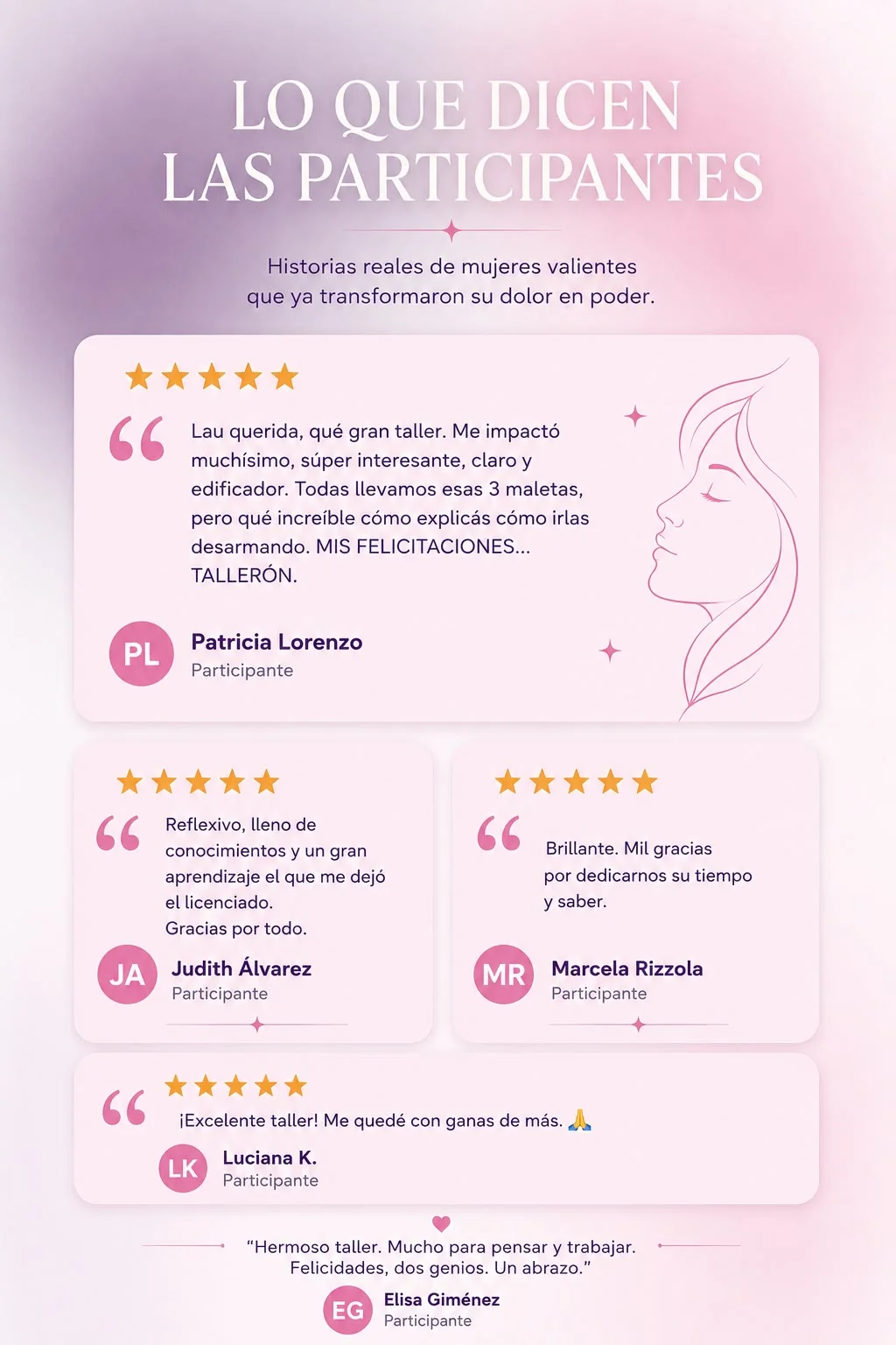Lo que dicen las participantes